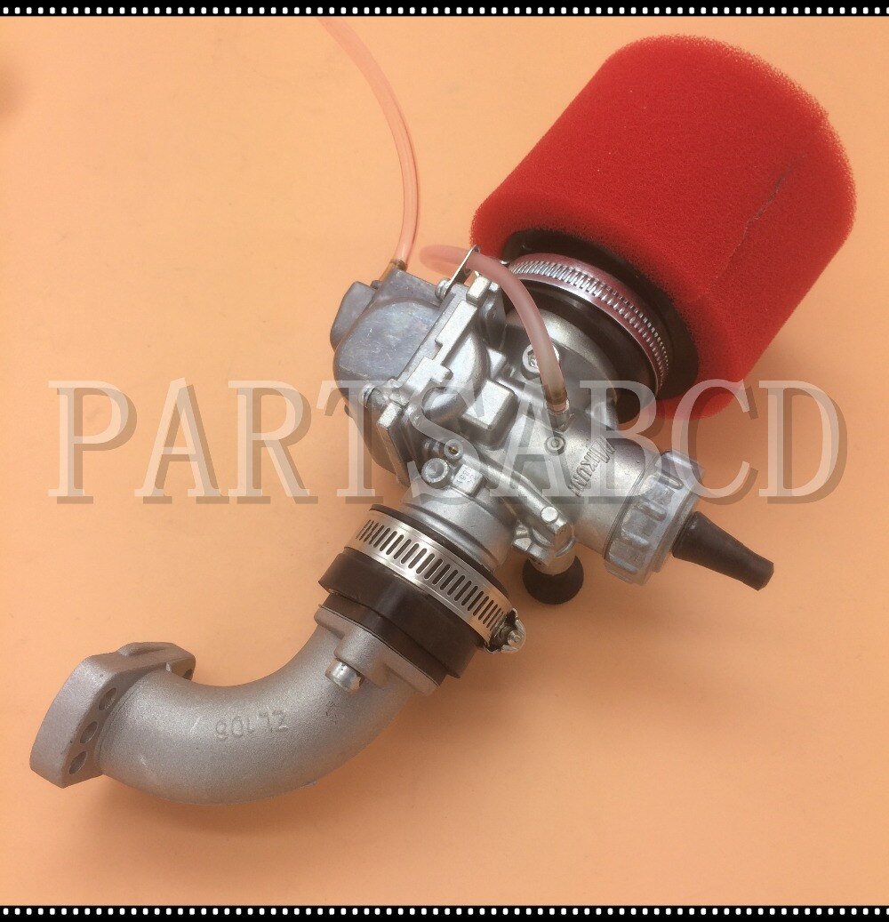 GOOFIT 42mm Luftfilter und Motorrad PD24J 24mm Vergaser Ansaugstutzen Ersatz für GY6 125cc 150CC Go Kart Moped- und Roller