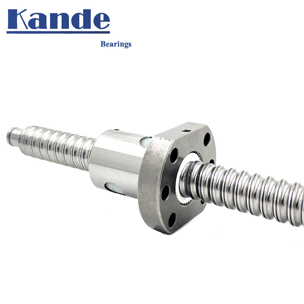 Sfu 1204 150 200 250 300 350 400 450 500 550 600mm c7 præcisionskugleskrue med 1204 flangede enkeltkuglemøtrikker bk  / bf10 bearbejdning