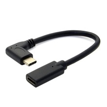 0.3 Meter Type-C Usb 3.1 Male Naar USB-C Vrouwelijke 90 Graden Extension Data Kabel Extender Cord Omkeerbaar