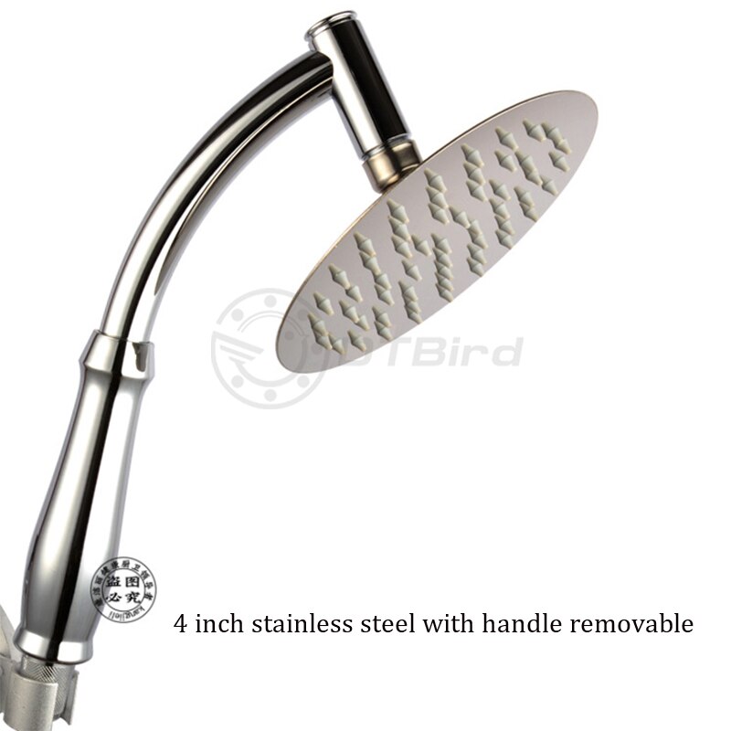 4 "/6"/8 "in Acciaio Inox di lusso ultra-Sottile Grande Doccia A Pioggia Testa Bagno Soffione ad alta Pressione Doccia A Mano testa: bianca 4 pollice il giro