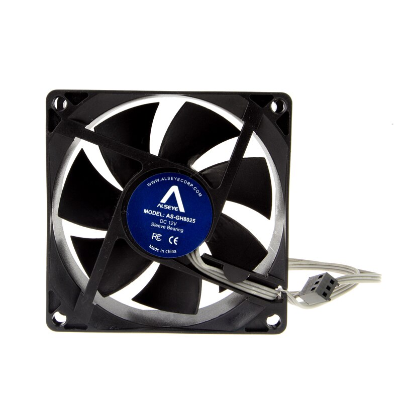 ALSEYE 80mm PC Fan for Computer 12v Axial 8cm Cooler Fan 3 Pin 1600RPM 8025 Case Fans