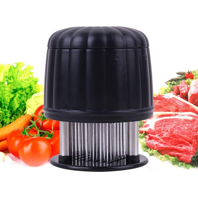 Tenderloin de carne asada de acero inoxidable de 56 Pines, ablandador. Aguja para carne, aguja para carne suelta, aguja para costilla rota, aguja para carne