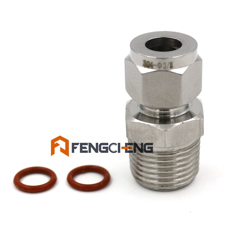 1/4" Compression x 1/4" Male NPT Bored Through SUS304 Tube Compression Fitting and Retail, Brewer Hardware
