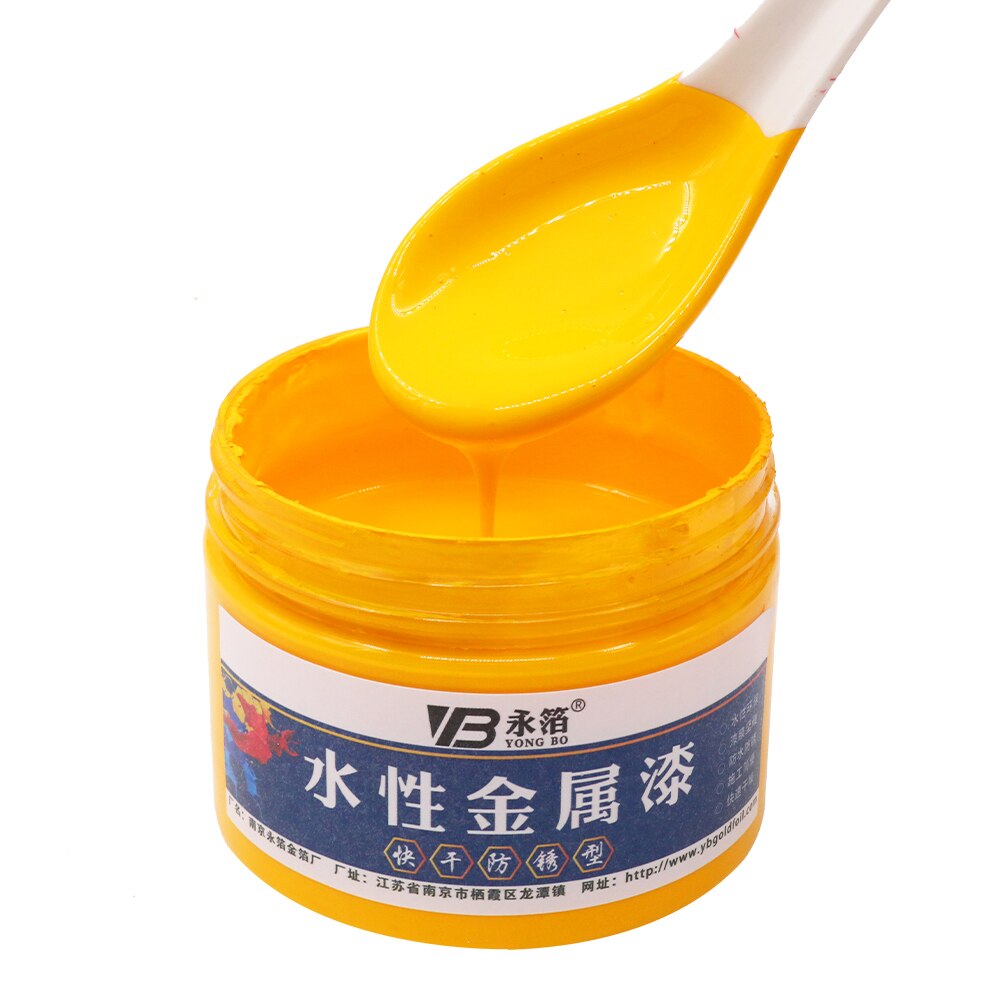 Peinture acrylique blanche, peinture métallique à base d'eau à séchage rapide et antirouille, peintures artisanales pour meubles de maison, 250g: yellow