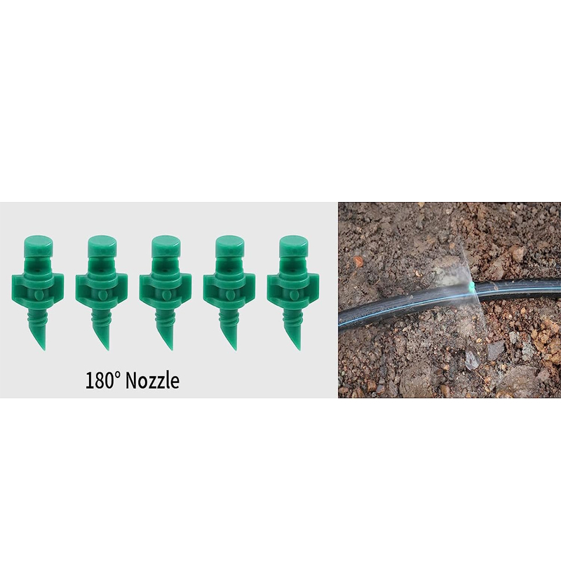 25-100Pcs Garden Irrigation Simple Refraction nozzle Watering Flower Mist Nozzle Threaded connection 90/180/360 Degrees Sprayer: Burgundy