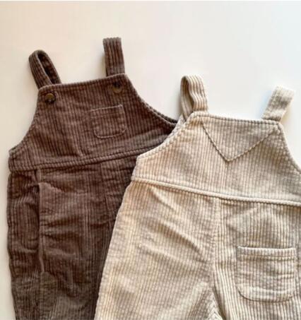 Pantalones de tirantes 9481D para niños, peto de herramientas de algodón de pana, ropa informal de una pieza para bebé, invierno, Primavera, 2022
