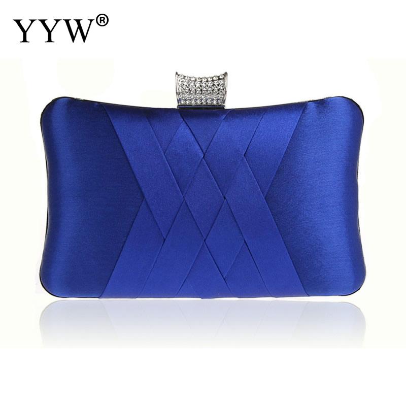 YYW Frauen Abendgesellschaft Neue Dame Handtasche Mit Kette Schulter Handtaschen Bolsas Mujer Kleinen Geldbeutel Schild Kupplungen: Blau