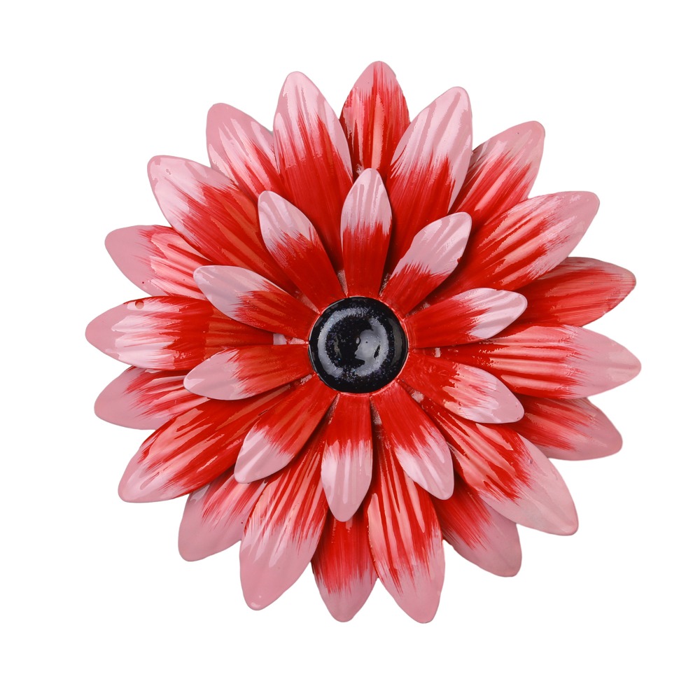 Tuin Decor Ijzeren Bloem Hek Decoratie Creatieve Prachtige Muur Opknoping Kleurrijke Kunst Achtergrond Hanger Prop: pruim