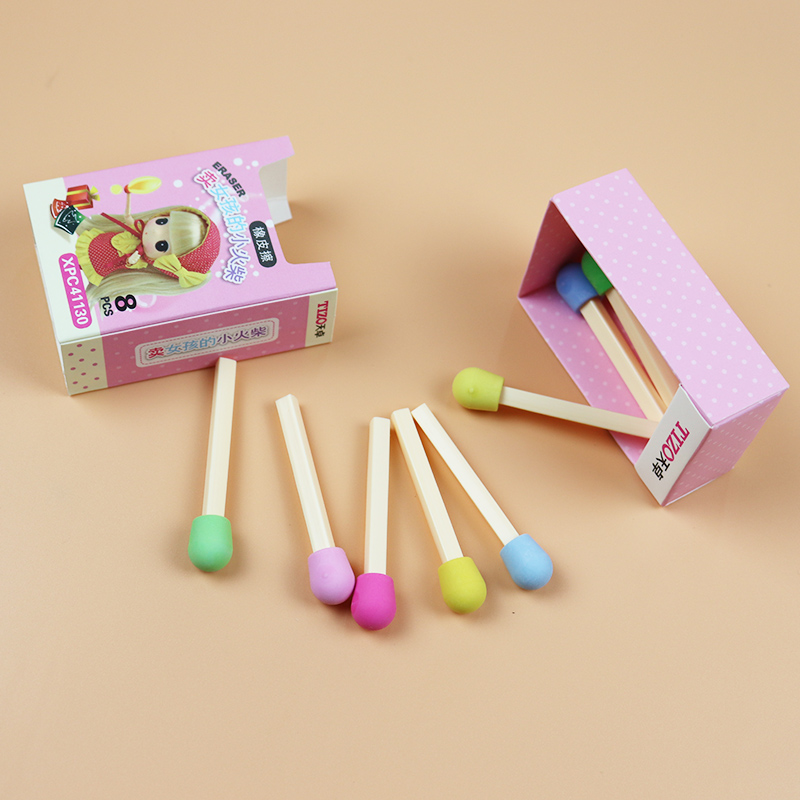 8PCS/pack Match Eraser Rubber for Pencil Cute Stat... – Vicedeal