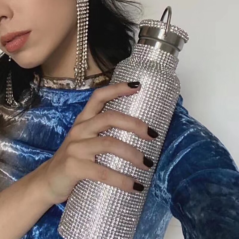 Ketel Clutch Fles Vacuüm Cup Avondtassen Rhinestone Purse Met Diamanten Blingbling Koppelingen: 750ml