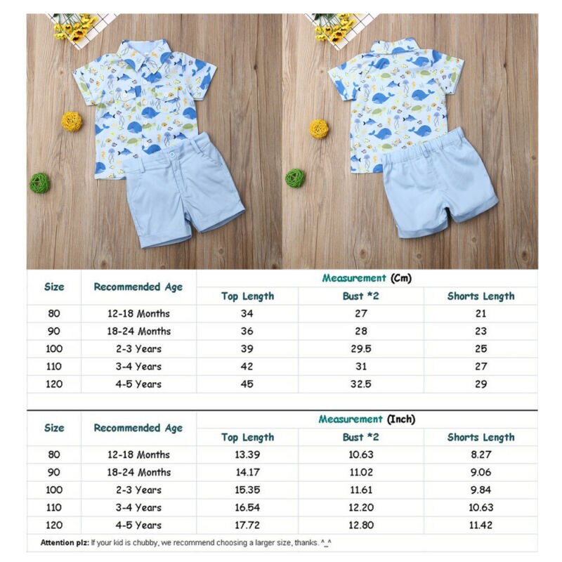 Zomer Kleding Sets jongen Katoen casual kinderkleding Baby Jongens Jurk shirt + Shorts Broek 2 Stuks kleding Sets