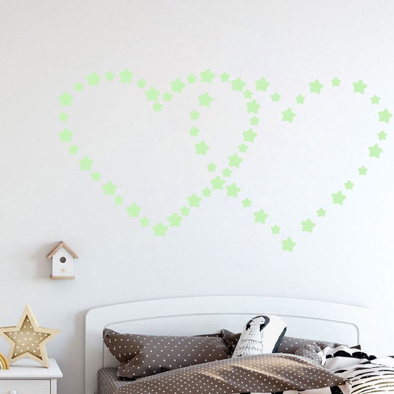 127pcs Stars Dots Luminous Wall Sticker for Kids Room DIY Bedroom Wall Decor Stickers Fluorescent Home Decoration Glow In Dark