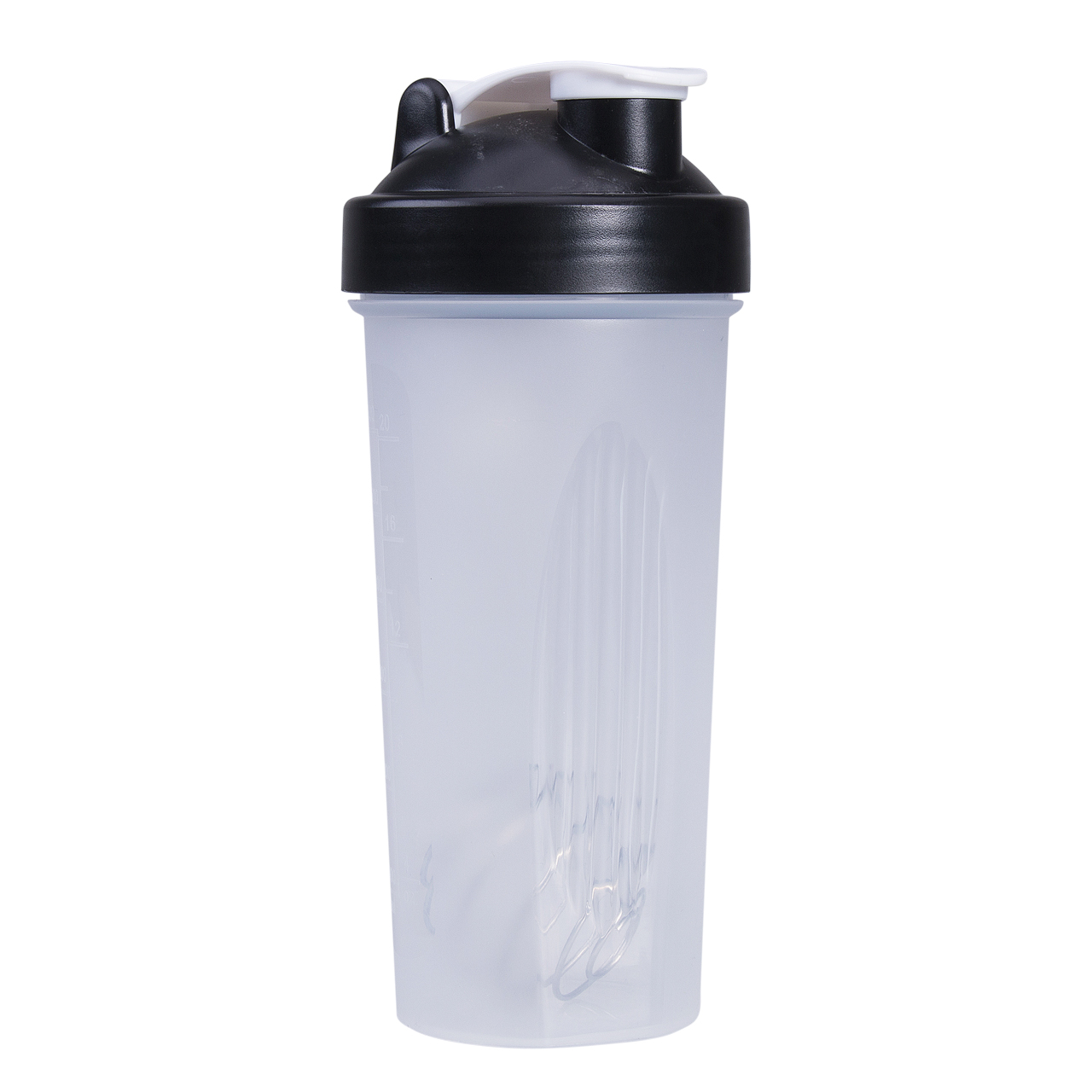 600ml kopp bpa gratis riste protein blender shaker mikser drikke visp ball flaske: Svart