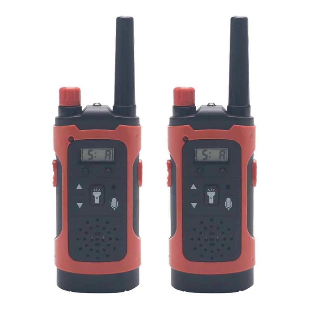 Walkie talkie sem fio, brinquedos eletrônicos para crianças, 2 peças, portátil, longo alcance, recepção, presente para criança: orange