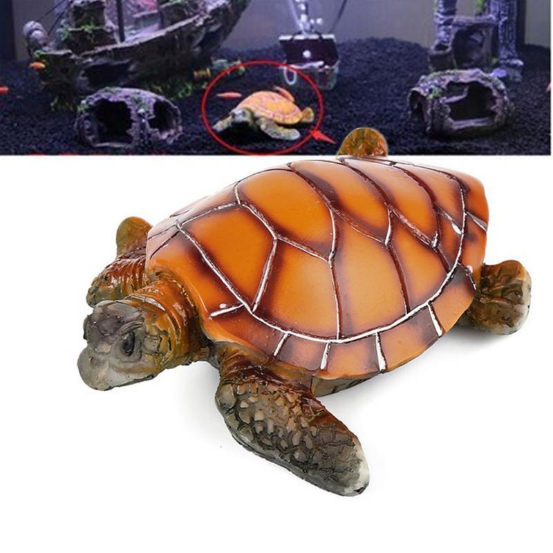 Artificial Polyresin Aquatic Sea Turtle Tortoise Aquarium Ornament Fish Tank Decoration Turtle Decor Turtle Toys