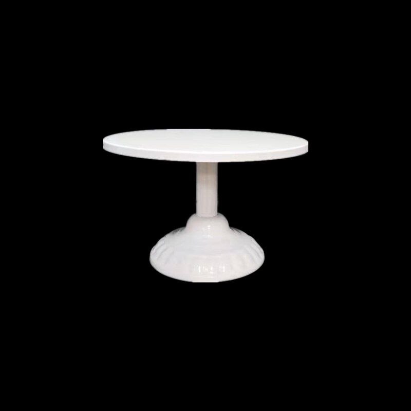 Wrought iron cake stand tray wedding birthday Home party dessert display stand afternoon tea fruit plate Home Decorations: White / 12 inches