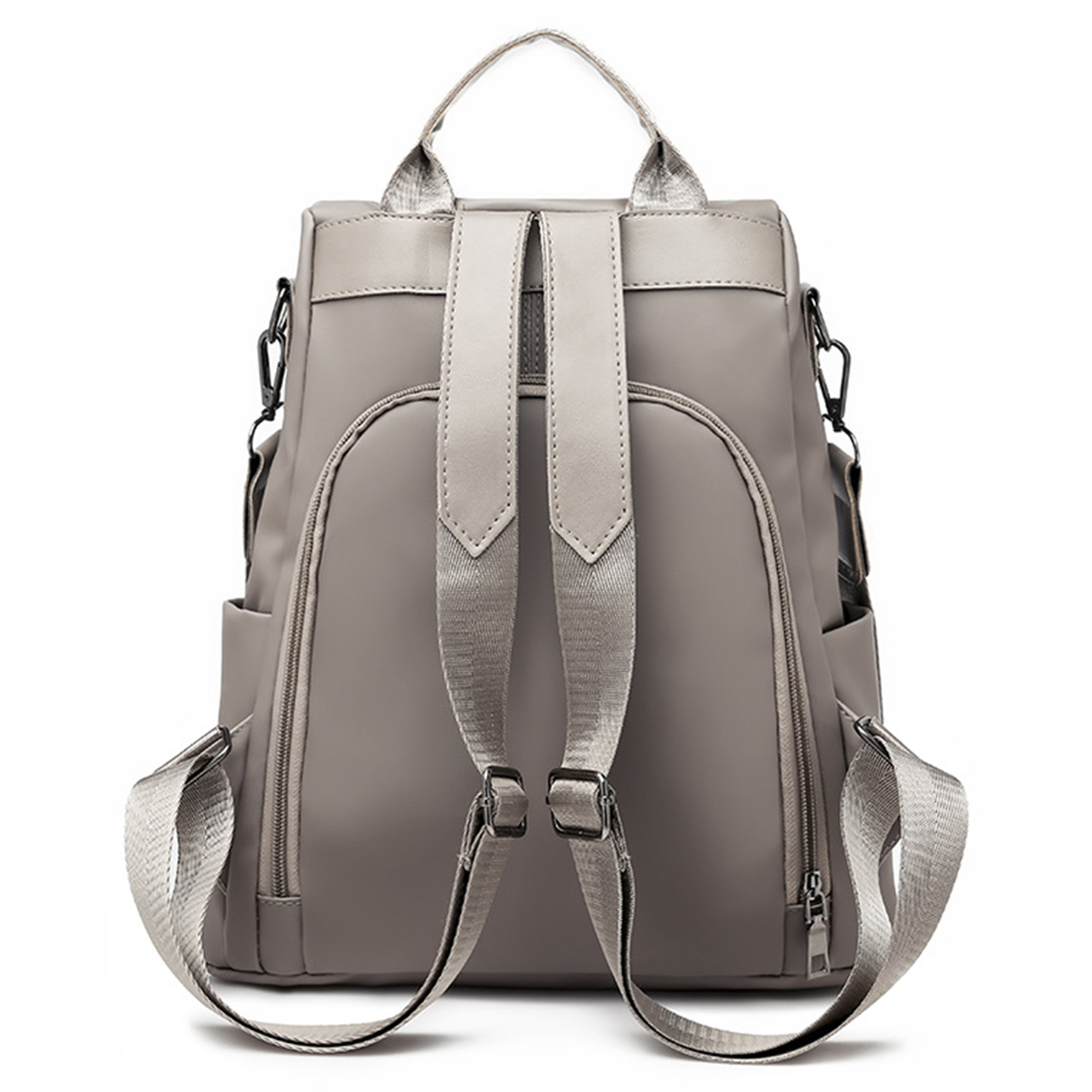 Oxford Cloth Anti Theft Backpack Back Hidden Zipper soft Women Backpack Suitable for Daily Work Travel: black