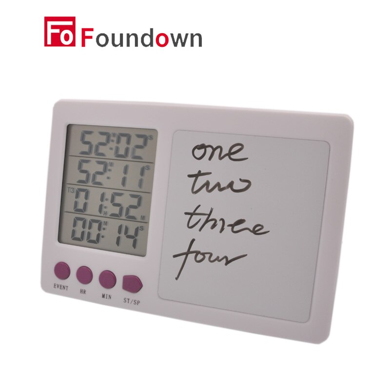 Digital Kitchen Timer Large LCD 4 Channel Digital Timer Kitchen Timer Count Down Up Timer tablets KT002(White button): Default Title