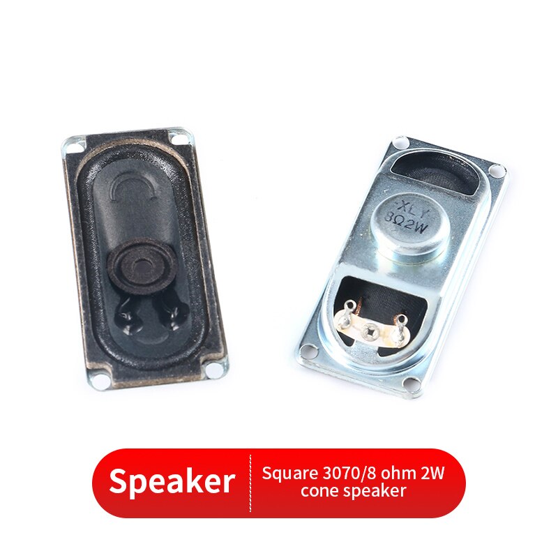 1PCS 2W 8R Loudspeaker 8 Ohm 2 Watt small speaker tweeter Horn square 2040 3070 Diameter 40mm 50mm Mini speaker For Arduino: 2W-8R-3070