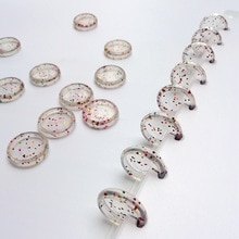50PCS Flash Point Binding Rings Transparent Binding Disc Plastic Round Discs Button Binder Accessories Mushroom Hole Book Buckle