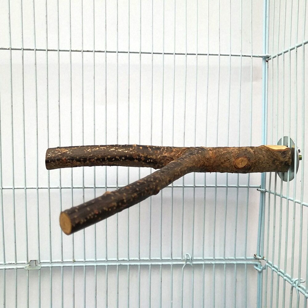 Parrot Perches Stand Parrot Accessories Wood Fork for Bird Stand Bird Cage Rest Holder Bird Toys Parrot Accessories Pet Supplies