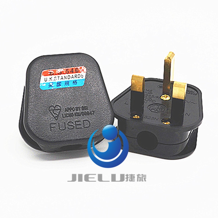 Zwart 3 Pin UK Mains Top Plug 13A Apparaat Stopcontact Zekering Adapter Huishoudelijke, 1 pcs