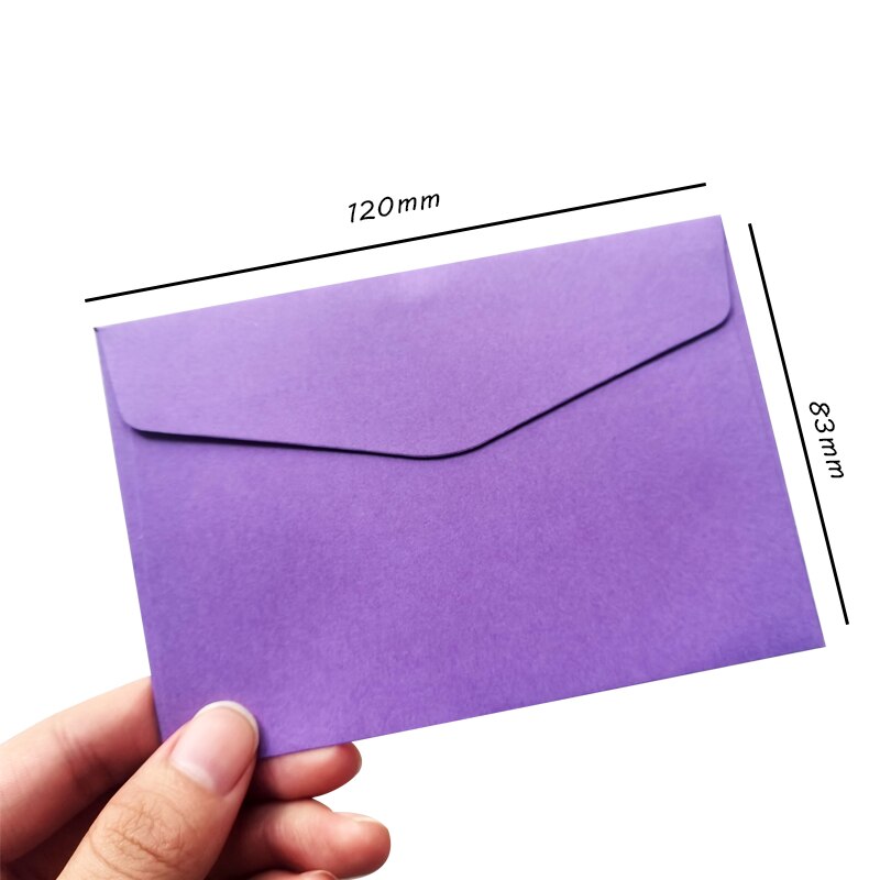 100Pcs/lot Candy Kraft Paper Colorful Blank Envelopes Greeting Cards Mini Envelopes Envelope 14 selectionschrismas: Navy Blue