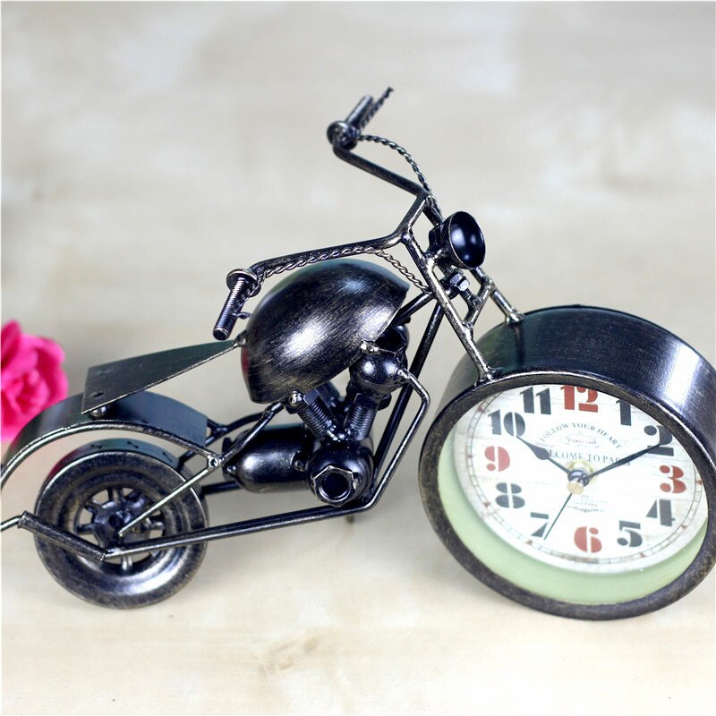 Amerikaanse Retro Wandklok Persoonlijkheid Motorfiets Accessoires Decoratieve Muurschildering Woondecoratie Reloj De Pared Z007