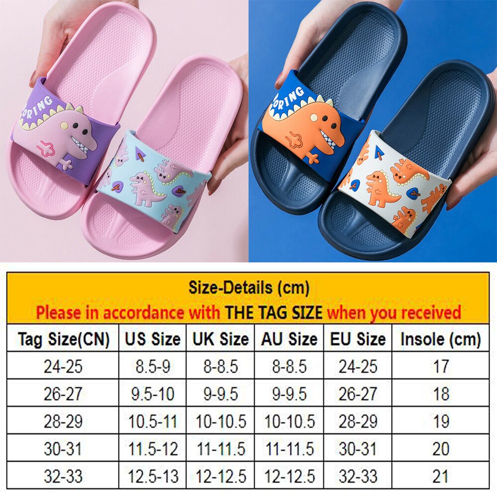 Barnebad hjemme tøffel på tøfler dinosaur tegneserie tøfler sommer Strand badetøfler unisex uformelle flate sko  d30