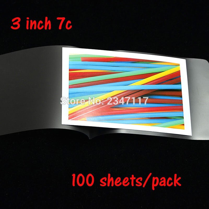 Película fotográfica laminada de espesor, 3 pulgadas/2R 7c, Material PET, 58mm x 98mm, 100 hojas/paquete