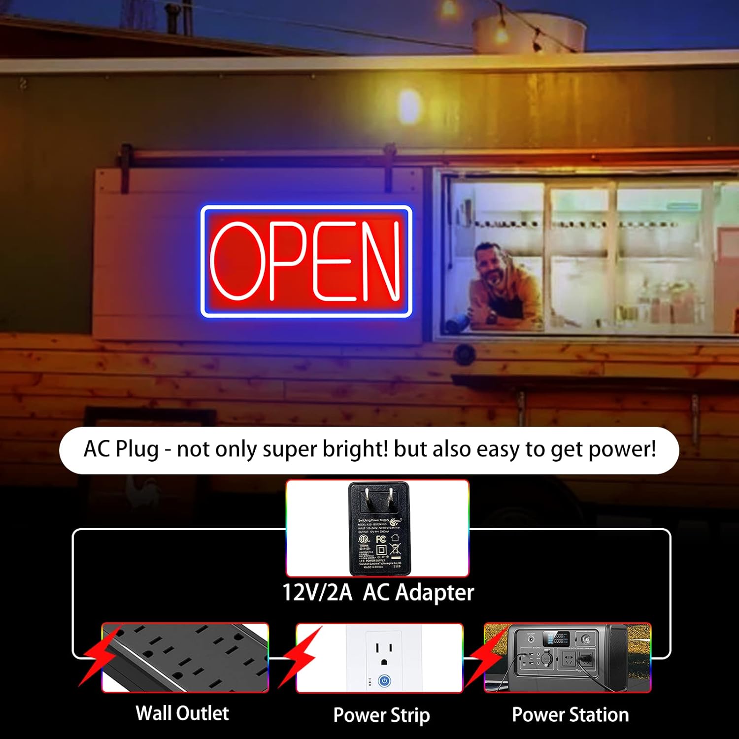 Open Neon Signs for Business LED Neon Open Signs Light Up Open Sign for Shop Store Florists Bar Salon Cafes Restaurant Pubs