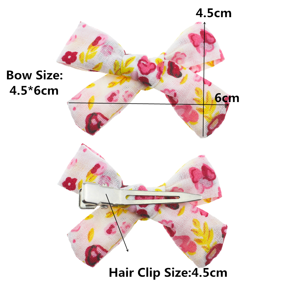 2 teile/satz verrotten Haar Clips einstellen Baumwolle Bogen Blume Haarnadeln Barrettes Haarspangen Mädchen Kopfschmuck freundlicher