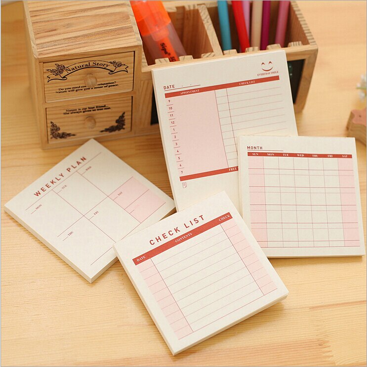 weekly planner book desktop schedule Monthly plan tear notebook summary memorandum To Do List Office School Supply stationery