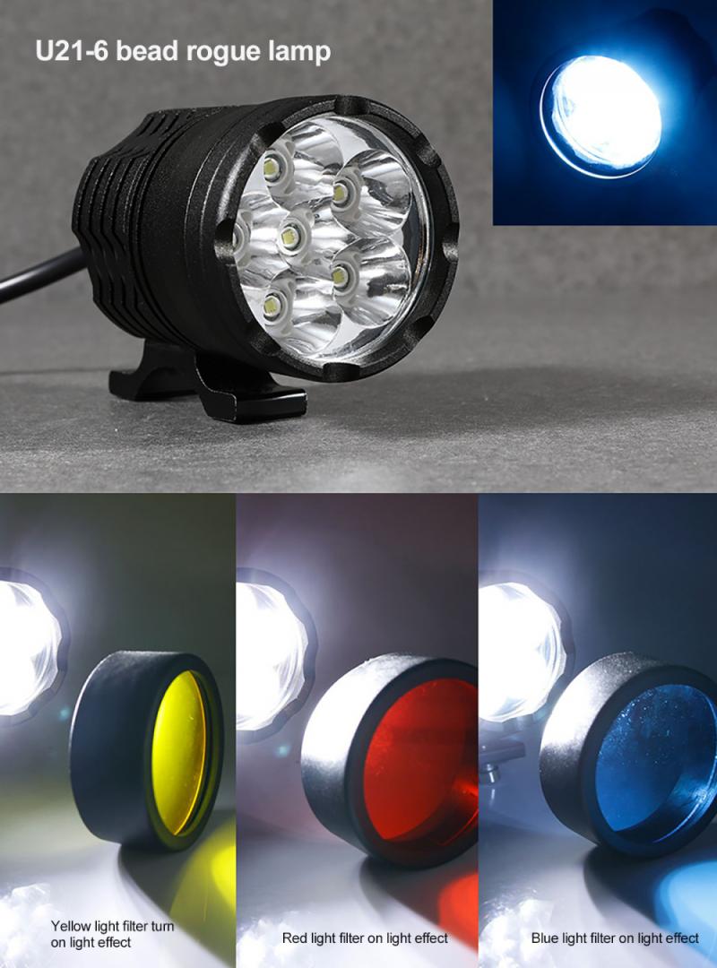 Motorcycle Headlight 9000LM White 6000K Yellow 3000k FOR T6 XML Chips led Fog Spot HeadLamp Spotlight Waterproof Motorbike Bulb
