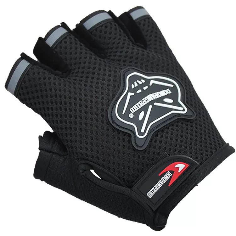 Pudcoco 7-16Y Kids Volwassenen Fiets Half Vinger Handschoenen Fietsen Mesh Handschoenen Fiets Sport Korte Handschoenen 4 Kleuren: Black / Adult