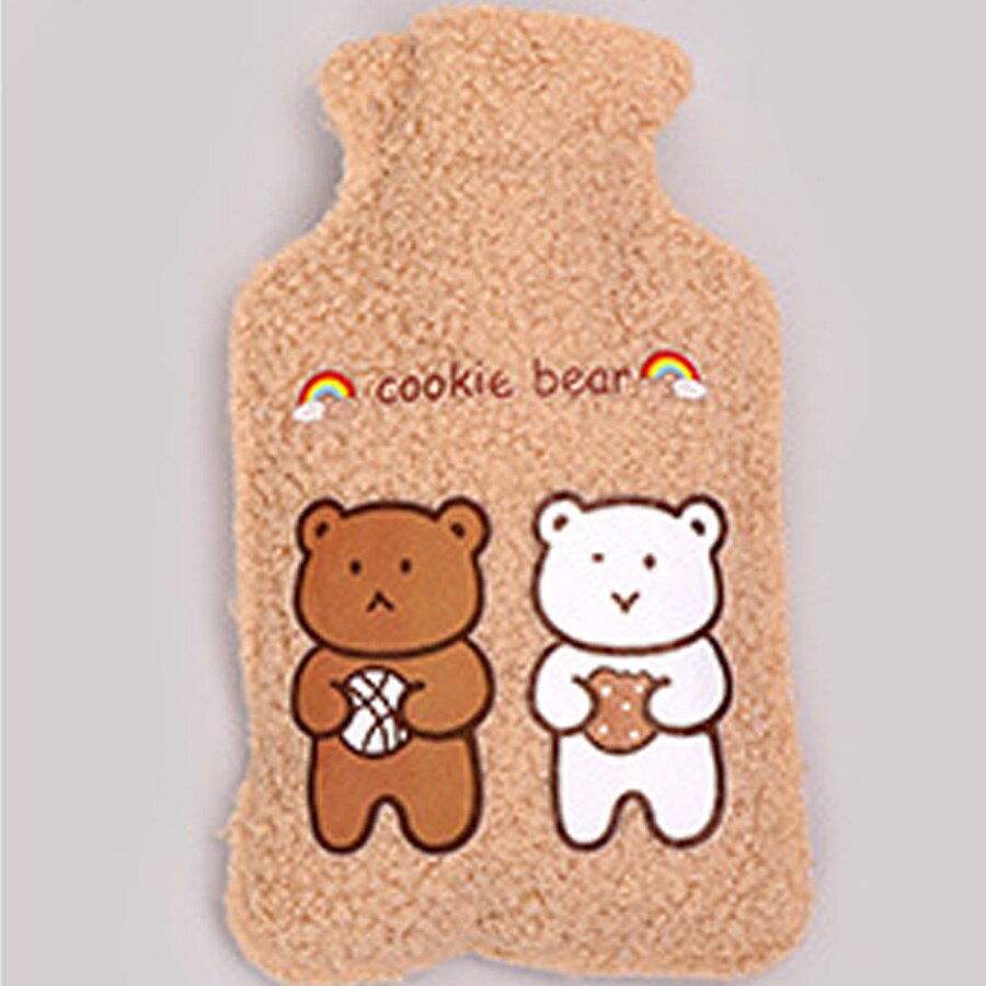 Cartoon plush bear water injection warm water bag portable compress warm hand treasure water bagA808: style 8