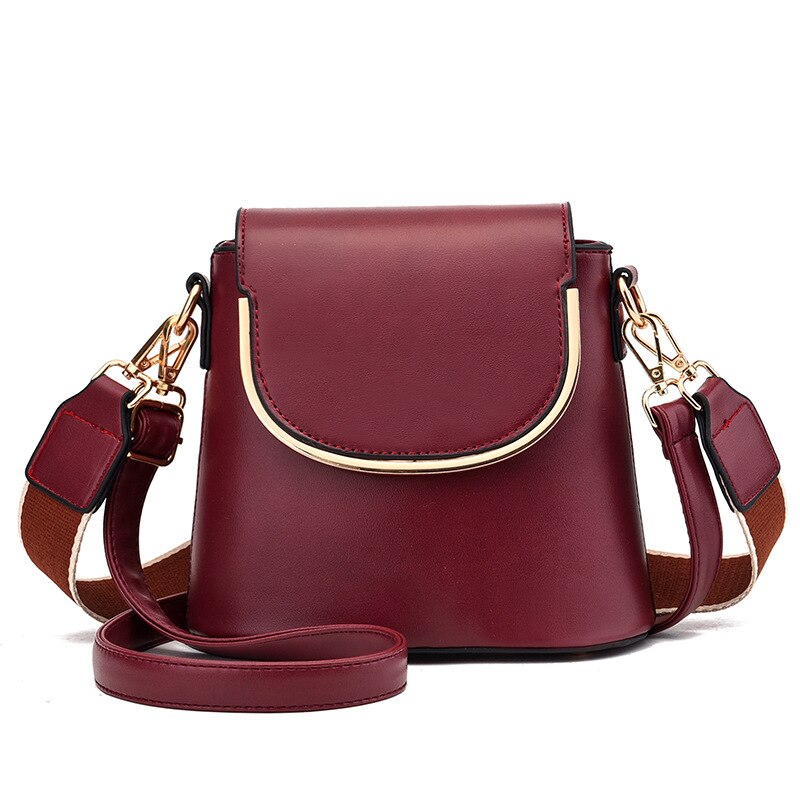 Yogodlns mini Cuoio dell'UNITÀ di elaborazione di Borsa con Tracolla per Le donne Borsa Secchiello 2020 Borsa A Tracolla piccola Borsa Femminile di Lusso Solido Borse: vino rosso