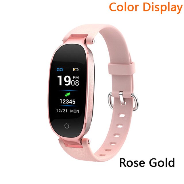 B79 Female Smart Bracelet Fitness Tracker PPG ECG Blood Pressure Double Heart Rate Sleep Monitoring Call Reminder PK S3 S3pro: S3Pro Pink