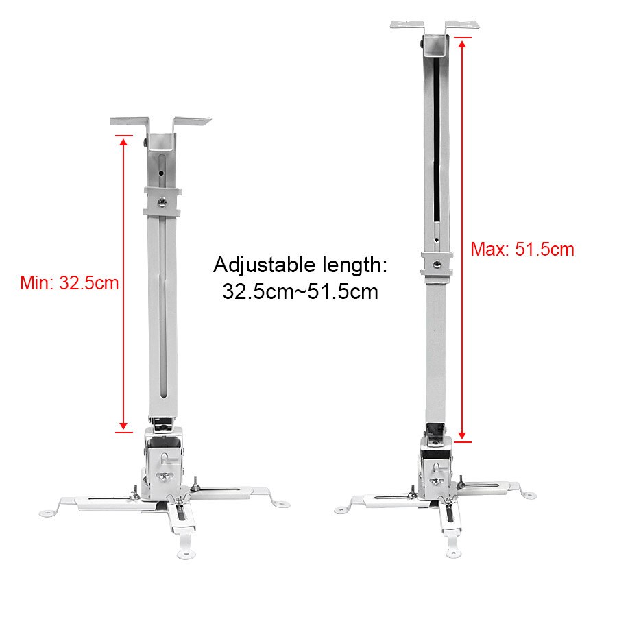 Everycom säädettävä projektorin tarvikkeet kattokiinnike lataus 5kg kattoseinäteline ripustukseen lcd dpl projektori