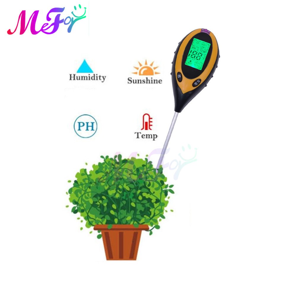 4 In 1 Digital PH Meter Soil Moisture Monitor Temp... – Vicedeal