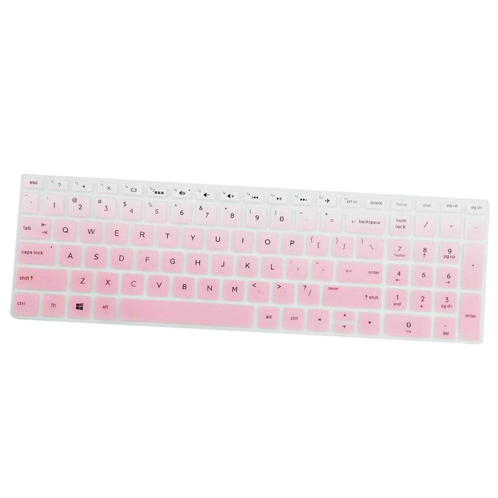 High invisible Keyboard Protector Skin Cover For HP 15.6 inch BF Laptop PC: Clear Pink as descr