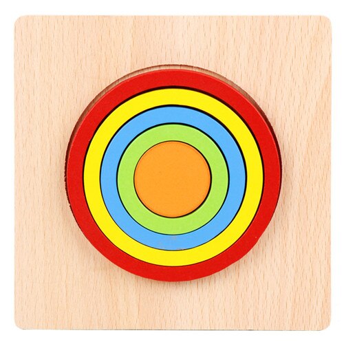 Wooden Shape Cognition Board Children's Jigsaw Puzzle Toys Kids Educational Toy Baby Montessori Learning Matching Sensory Toys: 4