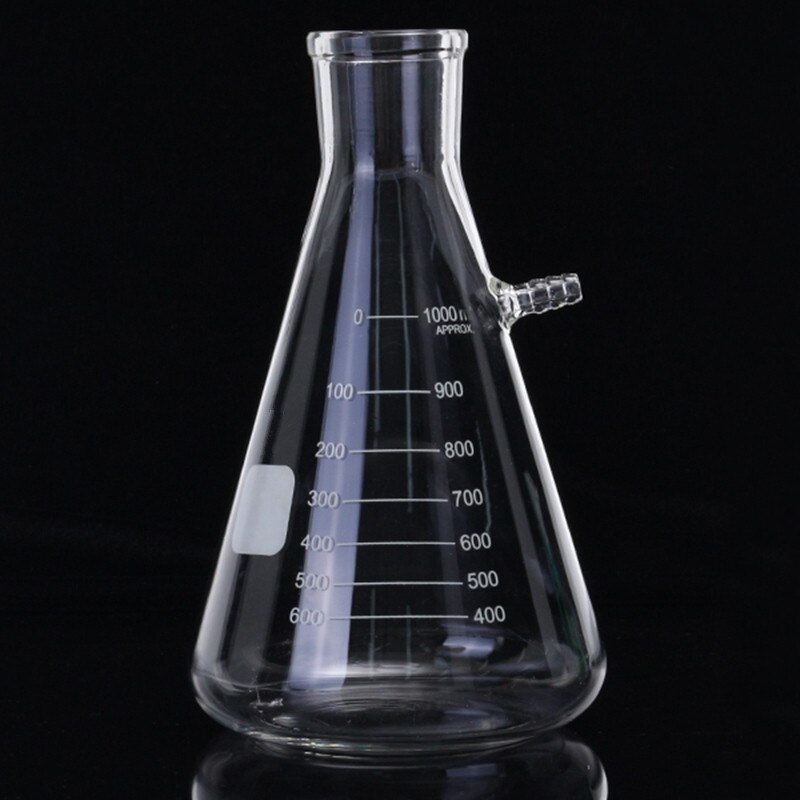 Kicute 1000ml Vacuum Suction Filtration Device Buchner Funnel Borosilicate Glass Funnel Flask School Laboratory Supplies