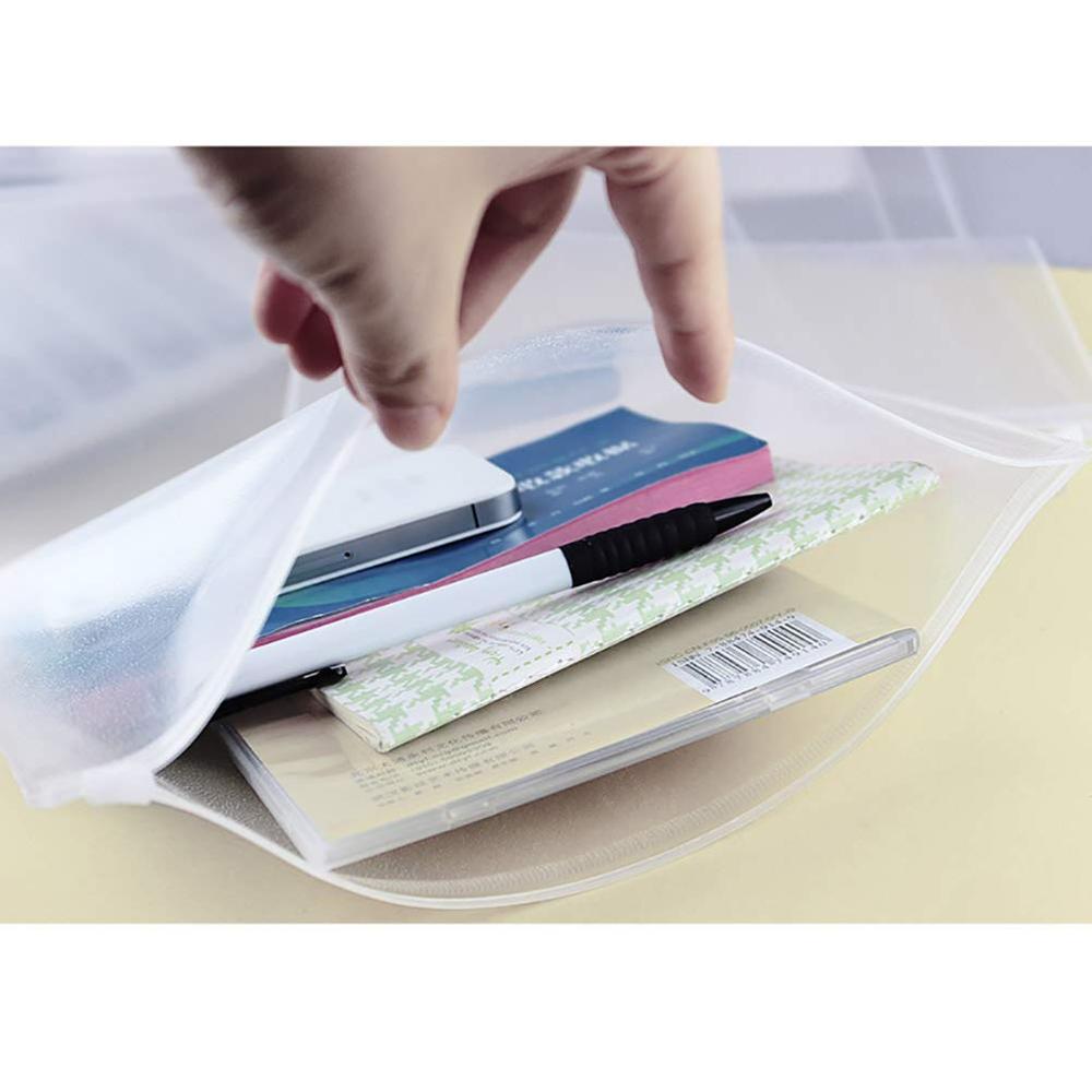 4 tamanho Transparentes Sacos De Arquivo Zíper A4/B5/A5/A6 Tamanho À Prova D' Água Bolsa de Arquivo de Documento de viagem de Negócios bolsa de armazenamento