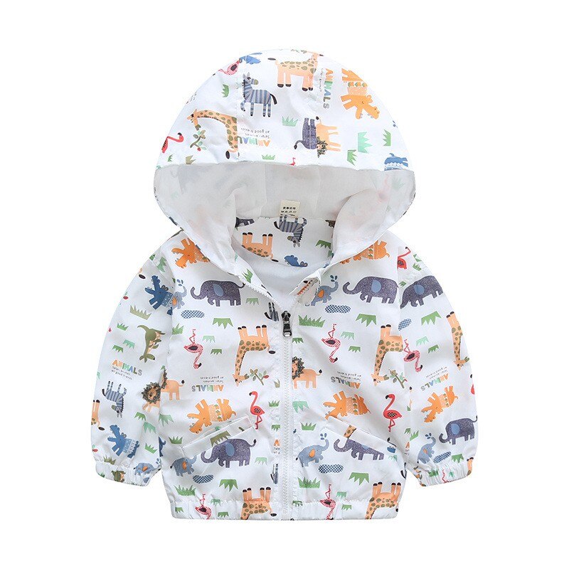 Cootelili 80-120 Cm Kawaii Animal Baby Jongens Jacket Windbreaker Kinderen Lente Baby Jas Mode Bovenkleding & Jassen Kids kleding: white / 2T