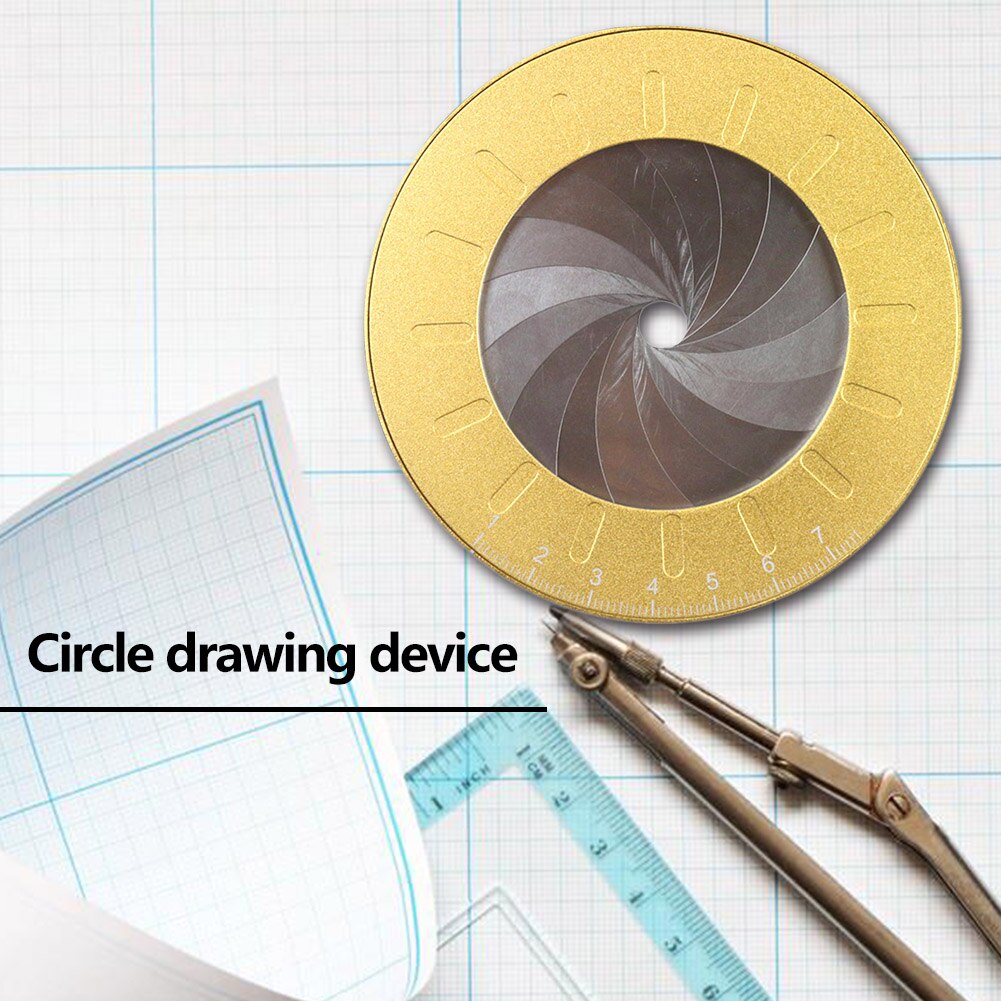 Adjustable Circle Drawing Ruler Measuring Tool Round Stainless Steel Compass Circle Drawing Tool