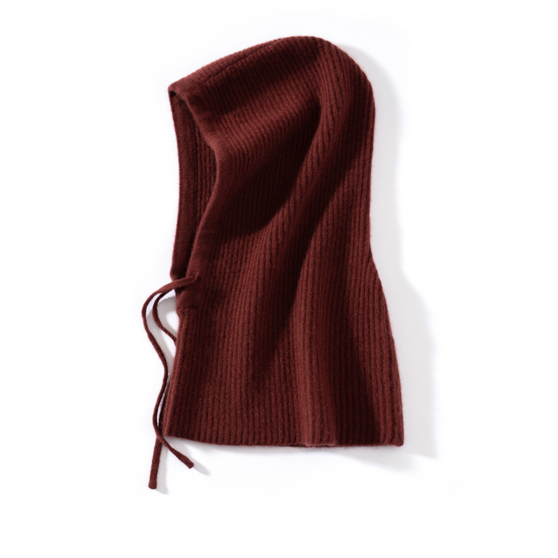 Ull kasjmir strikket hette lue skjerf luer dame menn vinterhals varm balaklava hodeplagg luer unisex 4 farger: Aprikos