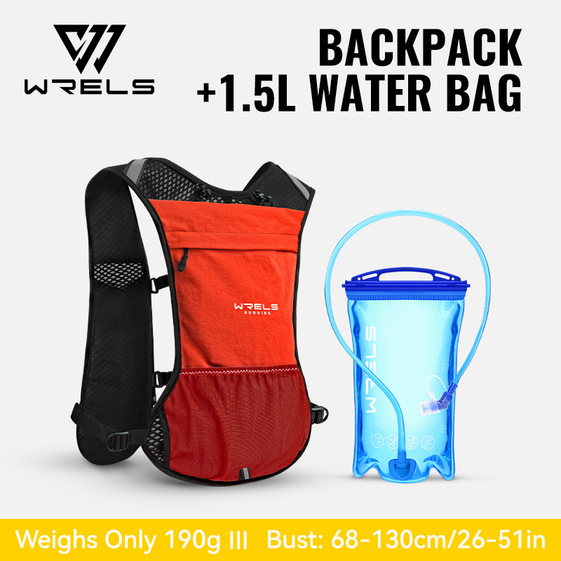 WRELS Hydrations-Rucksack mit Wasserblase, Trinkweste für Männer und Frauen, für Marathon-, Trailrunning, Radfahren und Wandern: gelbe farbe