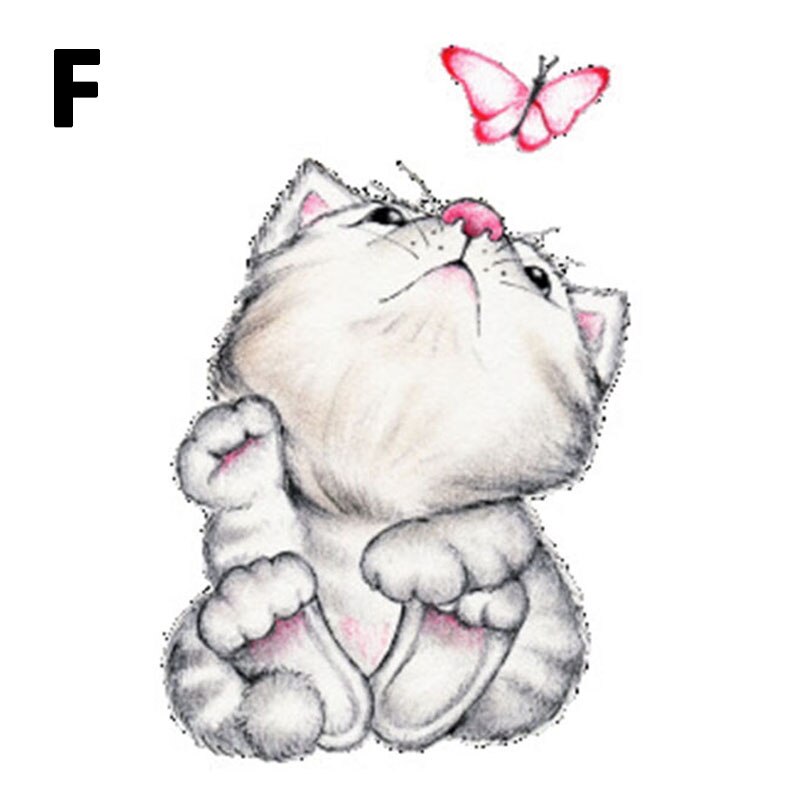 Cute Cat Toilet Sticker For Wc Washroom Decoration Diy Cartoon Kitten Animal 3D Wall Mural Arts Pvc Home Decorative Stickers: 06