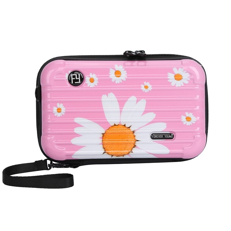 Cosmetische tas voor dames, was- en reistas, zwart, rood, borstzak, diagonaal, koreaans, schattig, handtas met handvat